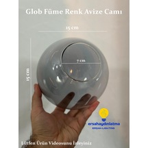 Glob Avize Camı Füme Renk 15 Lik