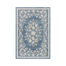 Cool Halı Floor Mavi Çiçek Desenli Vintage Oturma Odası Mutfak Balkon Dört Mevsim Pati Dostu Halı