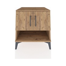 Kronos Komodin 2 Raflı 2 Kapaklı 60x59x64 Çam-çam Atlas Çam