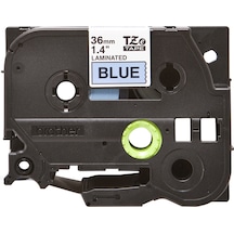 Tze-561 36Mm Mavi Üzerine Siyah Laminasyonlu Etiket