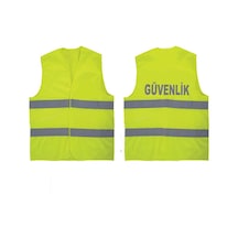 AskerVadisi Güvenlik Yazılı Sarı Renkektörlü İkaz Yeleği x 3 Adet