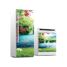 Buzdolabı Ve Bulaşık Makinası Beyaz Eşya Sticker Kaplama Şelale Çiçek Diğer
