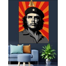 Che Guevara Lider Portresi Dekoratif Kanvas - Mdf Ahşap Tablo