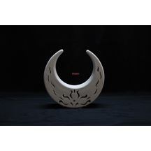 Seramik Laleli Küçük Hilal 15 Cm O-26
