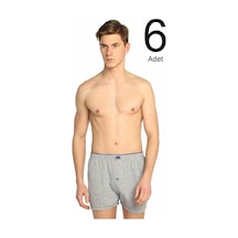 Tutku 0117 6'Lı Penye Düğmeli Kaliteli Boxer 001