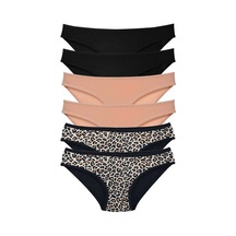 6 Adet Likralı Kadın Slip Külot Leopar Siyah Ten 6 Adet Likralı Kadın Slip Külot Leopar Siyah Ten