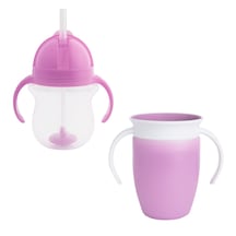 Munchkin Tıklama Kilitli Uçlu Alıştırma Bardağı 6ay+,207ml,mor +m Mor
