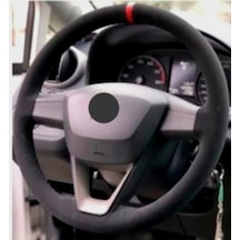 Seat Ibiza Uyumlu Alcantara Yüzüklü Dikmeli Direksiyon Kılıfı 513891728