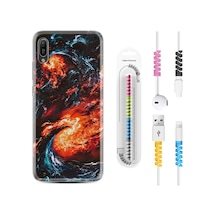 Huawei Y6 2019 Kılıf Kablo Koruyuculu Fire Wave 1765