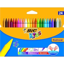 Bic Kids Plastidecor Elleri Kirletmeyen Pastel Mum Boya 24 Renk 24 Renk