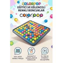 Color Pop Renkli Boncuklar - Stratejik Ve Eğlenceli Gizli Hedefli Pul Patlatmaca Aile Kutu Oyunu
