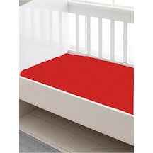 80X130 Lastikli Ranforce Bebek Çarşaf Takımı - Kırmızı