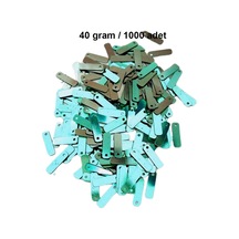 Yeşil 15 X 5 Mm Dantel Oya Yazma Halhal Abiye Lazer Kesim Pul 1000 Adet / 40 Gram