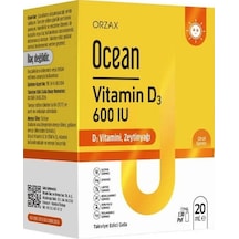 Orzax Ocean Vitamin D3 Sprey 600 Iu 20 Ml Orzax Ocean Vitamin D3 Sprey 600 Iu 20 Ml