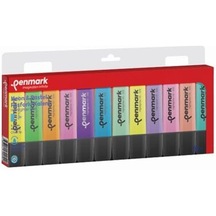 Nusratbilişim-Penmark Fosforlu Kalem 12'li Karışık Renk 6 Pastel+ 6 Neon