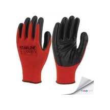 STARLINE E-43 KS Nitril Naylon Eldiven NO:10 (Kırmızı-Siyah)