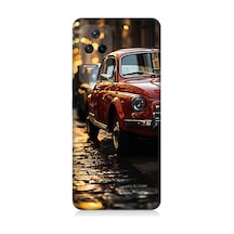Xiaomi Poco F4 Uyumlu Kırmızı Klasik Araba Desenli Silikon Kılıf