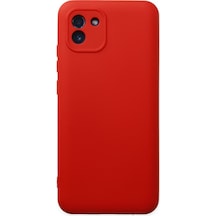 Samsung Galaxy Uyumlu   A03 Kılıf Nano İçi Kadife Silikon - Kırmızı