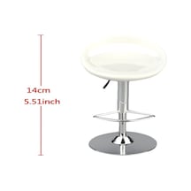 Skycity 1/6 Ölçekli Dönen Bar Tabureti - 30 Cm Figürlere Uygun Plastik Ve Alyuminyum Mobilya Beyaz