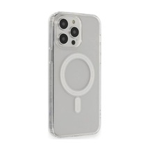 Apple iPhone Uyumlu 13 Pro Max Kılıf Matte Şeffaf Magneticsafe - Şeffaf Diğer