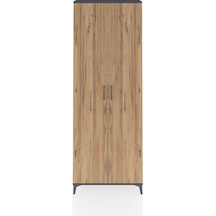 Arges Dolap 2 Raflı 2 Kapaklı Tek Askılı 88x30x243 Antrasit-çam Antrasit