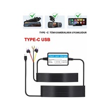 Park Modu Kablosu Type-c Akü Sigorta Bağlantı Kablosu Araç İçi Kamera Tüm Kameralara Uyumlu Aklby-bsva58