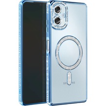 Galaxy A06 Joke Simli Magneticsafe Kılıf - Mavi