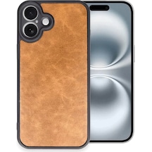 Newface Apple İphone 16 Plus Kılıf Aras Deri Kapak - Taba