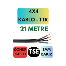 Öznur 4x4 Ttr Kablo Metre Seçenekli Siyah - 21 Metre