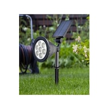 Solar Kazıklı Çim Armatür Cata 7w Güneş Enerjili Led Çim Lambası Bahçe Ağaç Aydınlatma Lambası Yeşil Işık Enerji Sınıfı A+ 10 Parça Siyah
