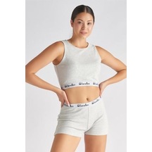 Benetton Şort-gri Melanj Gri Melanj