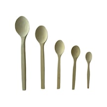 Mobilreyon 5li Ahşap Kaşık Seti 5 Boy 42-33-27-23-20 Cm 5 Boy Tahta Kaşık