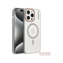 Apple iPhone 14 Pro Max Magsafe Uyumlu Mat Sert Klein Kılıf Gri