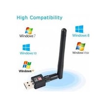 150Mbps Antenli Wireless Adaptörü Kablosuz Ağ Pc USB Wi-Fi Alıcı