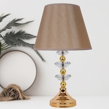 Dekovien Modern Gold Kristal Ayak Abajur Gold Renk Şapka Atena Mo Diğer