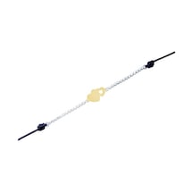 Gülaylar - Altın 14 Ayar Kalp Bileklik N11.15894 Sarı Altın