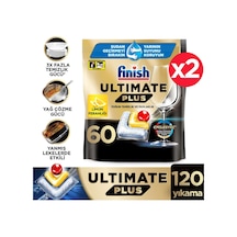 Finish Ultimate Plus Bulaşık Makinesi Deterjanı Kapsül Tablet Limon 120 Adet (60 x 2)