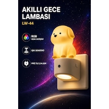 Tr Akıllı Gece Lambası Rgb Renk Değişimli Işık Sensörlü Prize Takılan Led Gece Lambası Çocuk Odası Koridor Genel