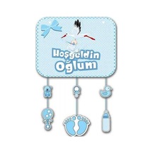 Hoşgeldin Oğlum Kapı Süsü Karton
