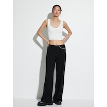 Koton Crop Atlet Kalın Askılı U Yaka Fitilli Beyaz 4sak30047ht 4SAK30047HT000 Beyaz