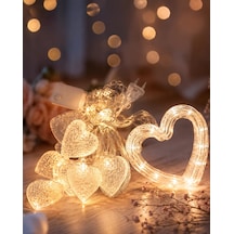 Hubrendy Tekno Led Kalp Neon Lamba Dekoratif Romantik Gece Ve Ortam Işığı
