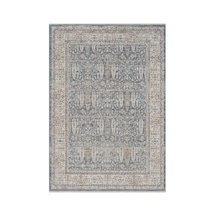 Mariesse Home Vintage Eskitme Desenli Makine Dokuma Salon Oturma Odası Halısı 10207 Mavi