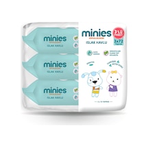 5 Adet Minies Islak Havlu 3x72'li 5'li Set