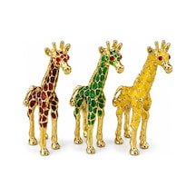 2 Adet Taşlı Zürafa Aksesuarı Taş İşlemeli Mini Figür, Dekoratif Süsleme İçin Charm Ve Giraffe Ornament