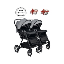 Baby Home 810 Ayrılıp Birleşebilen Çift Yönlü İkiz Bebek Arabası