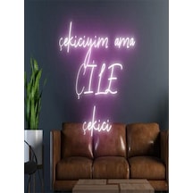 Çekiciyim Ama Çile Çekici Yazılı Neon Tabela Pembe