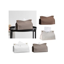 Dekoratif Dikdörtgen Mendil Kutusu-kılıf Pu Deri Mendil Düzenleyici Tutucu Banyo Modern Mendil Kutusu Tutucu Ofis