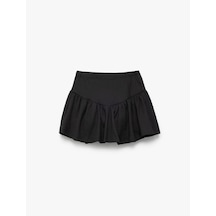 Koton Beli Lastikli Dokulu Volanlı Şort Etek Siyah 5skg40014ak Siyah