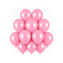 Pembe Renk Lateks Makaron Balon 30 Cm - 12 Adet