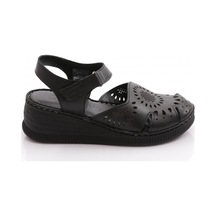 Venüs 24028800y Kadın Deri Sandalet Siyah